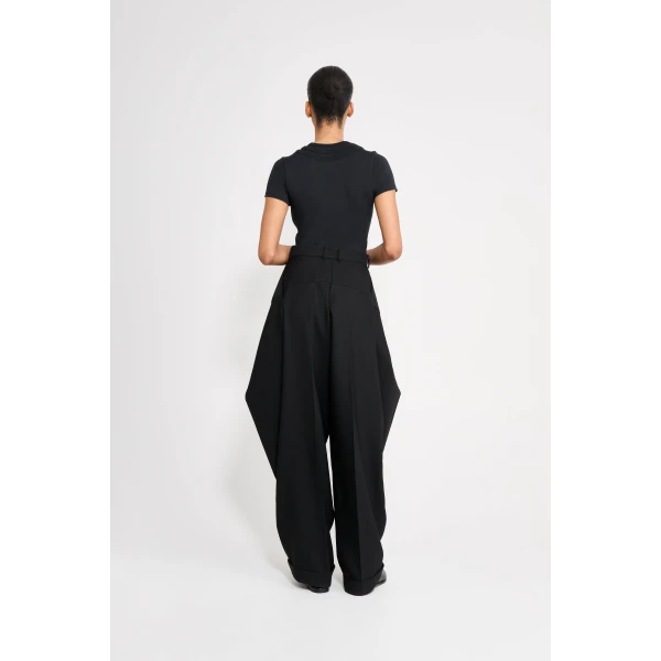 Viktor & Rolf Couture Triangle Wool Trousers in Black, view 3