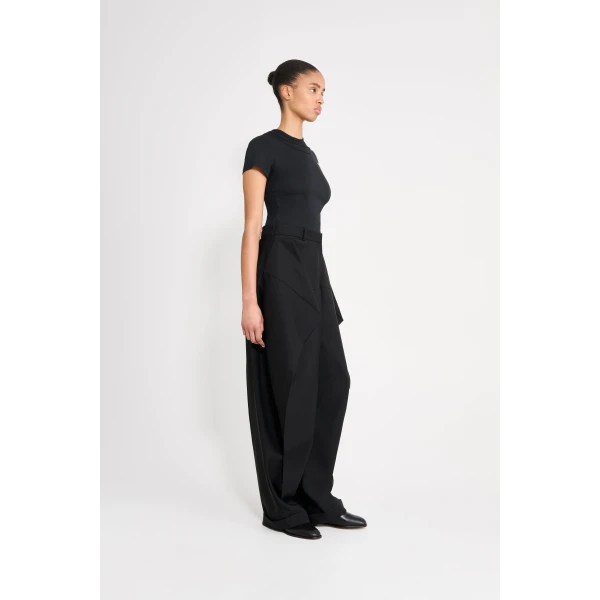 Viktor & Rolf Couture Triangle Wool Trousers in Black, view 4