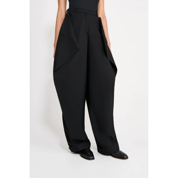 Viktor & Rolf Couture Triangle Wool Trousers in Black, view 5