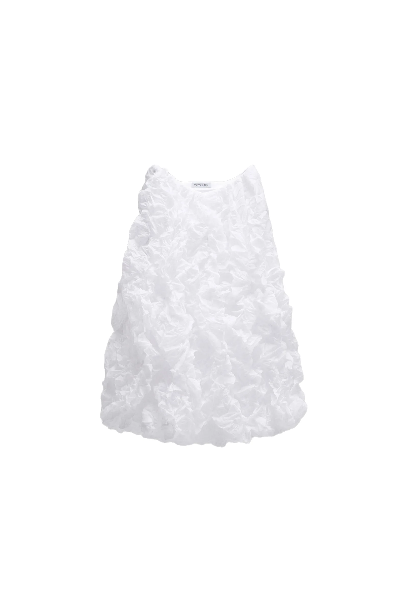 Viktor & Rolf Crinkle Organza Skirt in White