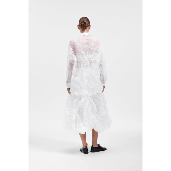 Viktor & Rolf Crinkle Oversized Shirt in White, view 3