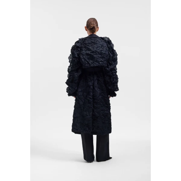 Viktor & Rolf Crinkle Trench in Black Coat, view 3