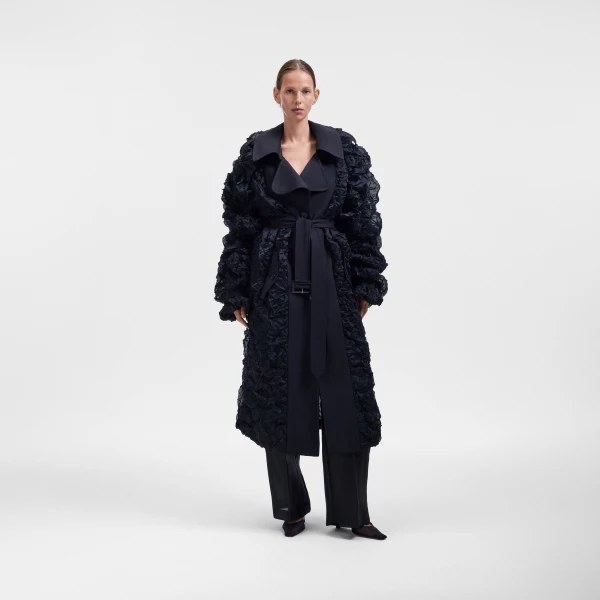Viktor & Rolf Crinkle Trench in Black Coat, view 6