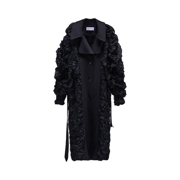 Viktor & Rolf Crinkle Trench in Black Coat