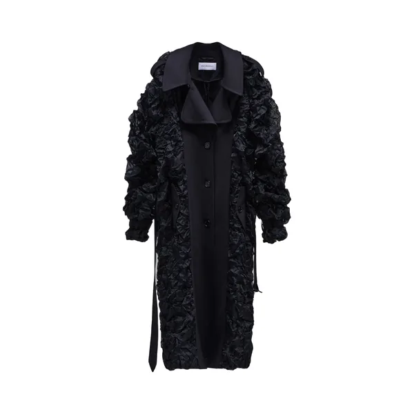 Viktor & Rolf Crinkle Trench in Black Coat