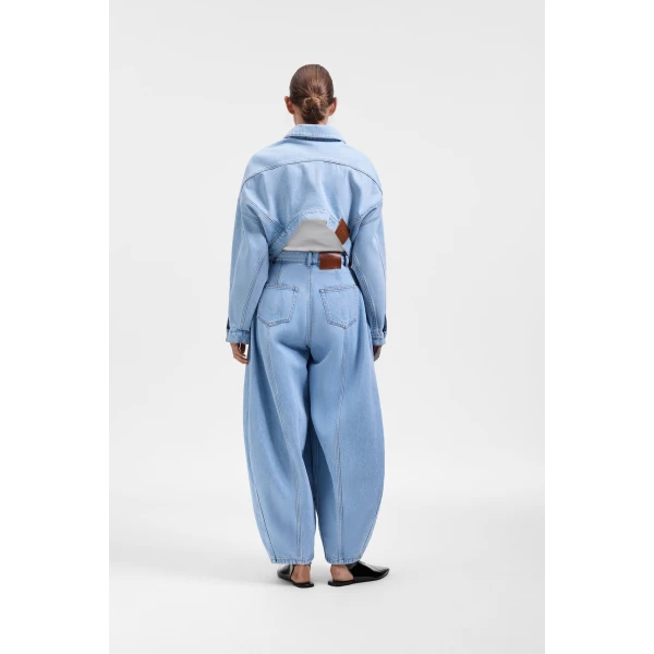 Viktor & Rolf Denim Dragged Jacket in Light Blue, view 3