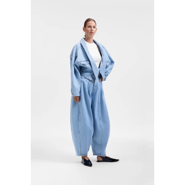 Viktor & Rolf Denim Dragged Jacket in Light Blue, view 4