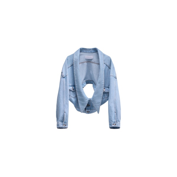 Viktor & Rolf Denim Dragged Jacket in Light Blue