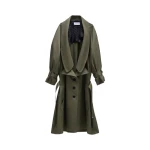 Viktor & Rolf Dragged Gabardine Trenchcoat in Green Coat