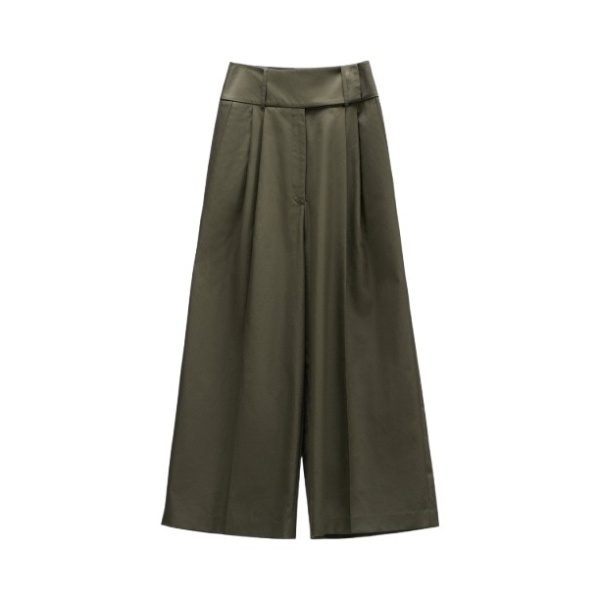 Viktor & Rolf Dragged Gabardine Trousers in Green