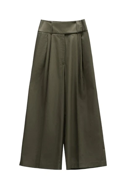 Viktor-Rolf-Dragged-Gabardine-Trousers-in-Green33954_nobg Viktor & Rolf Dragged Gabardine Trousers in Green