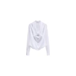 Viktor & Rolf Dragged Neck Poplin Shirt in White