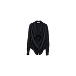 Viktor & Rolf Dragged Neck Satin Shirt in Black