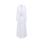 Viktor & Rolf Dragged Neckline Poplin Shirt Dress in White