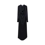 Viktor & Rolf Dragged Neckline Satin Shirt Dress in Black