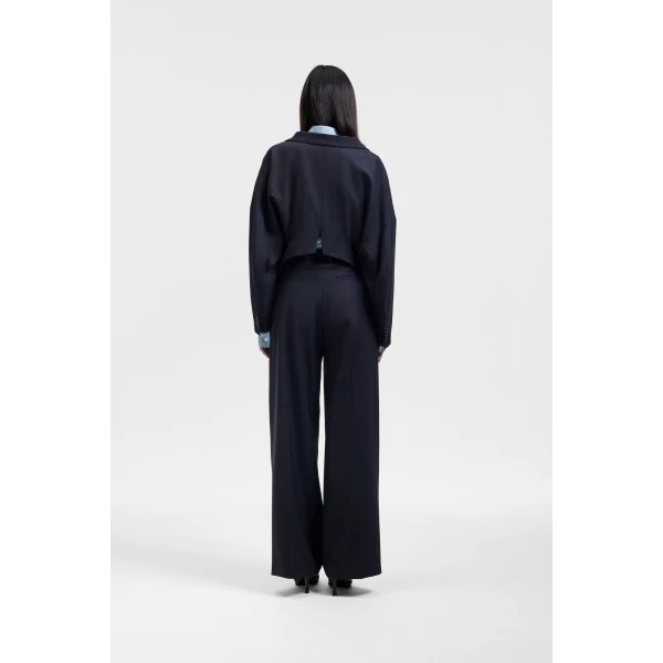 Viktor & Rolf Dragged Wool-Blend Blazer in Black, view 3