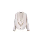 Viktor & Rolf Dragged Wool-Blend Blazer in Off White