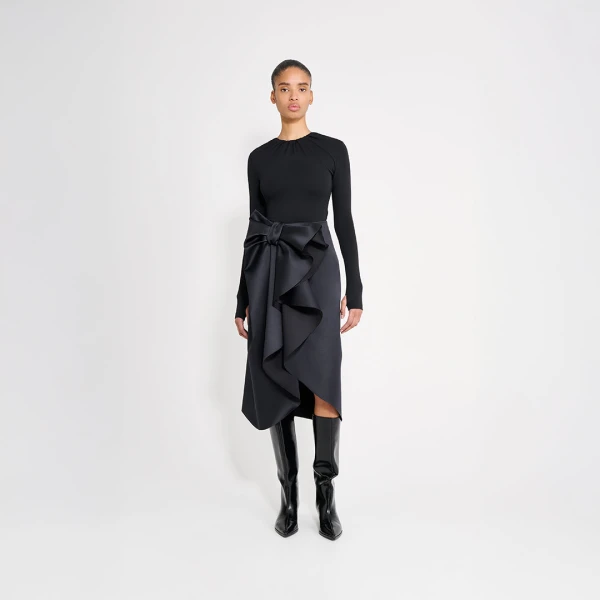 Viktor & Rolf Drape Body in Black Top, view 5