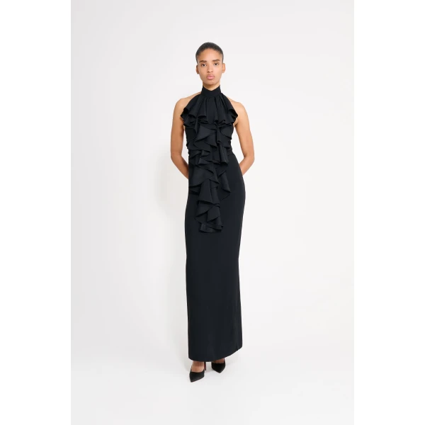 Viktor & Rolf Jabot Evening Dress in Black, view 2