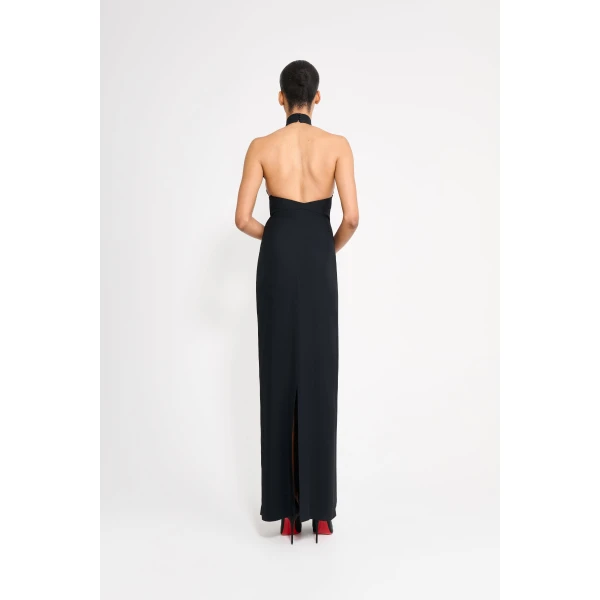 Viktor & Rolf Jabot Evening Dress in Black, view 3