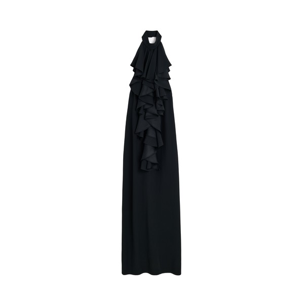 Viktor & Rolf Jabot Evening Dress in Black