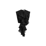 Viktor & Rolf Jabot Organza Top in Black