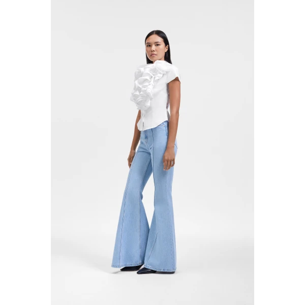 Viktor & Rolf Jabot Placement Shirt in White, view 4