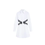 Viktor & Rolf Lace Cut Out Shirt Dress in White