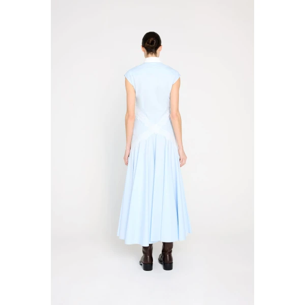 Viktor & Rolf Lace Shirt Dress in Light Blue, view 3
