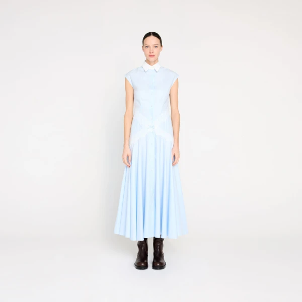 Viktor & Rolf Lace Shirt Dress in Light Blue, view 6