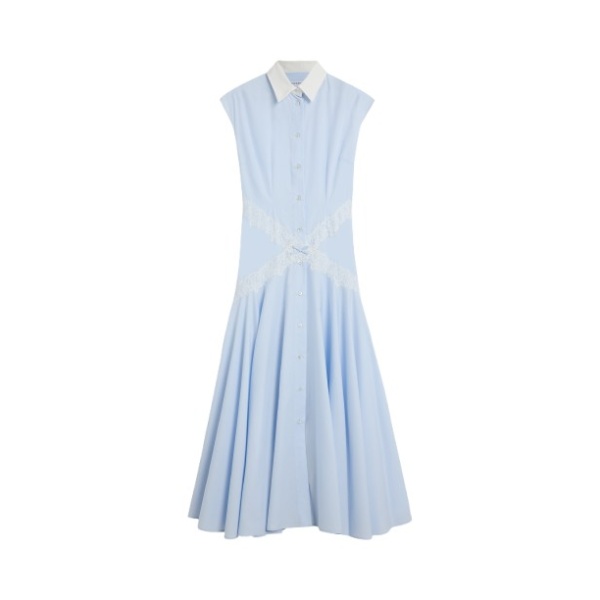 Viktor & Rolf Lace Shirt Dress in Light Blue