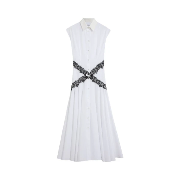 Viktor & Rolf Lace Shirt Dress in White