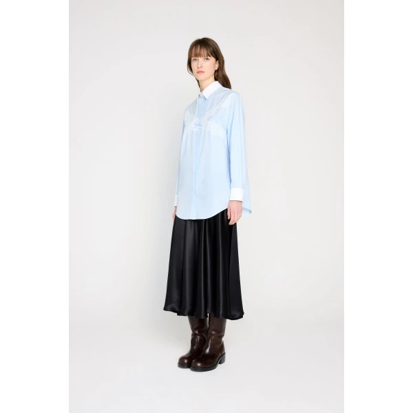 Viktor & Rolf Lace Shirt in Light Blue, view 4