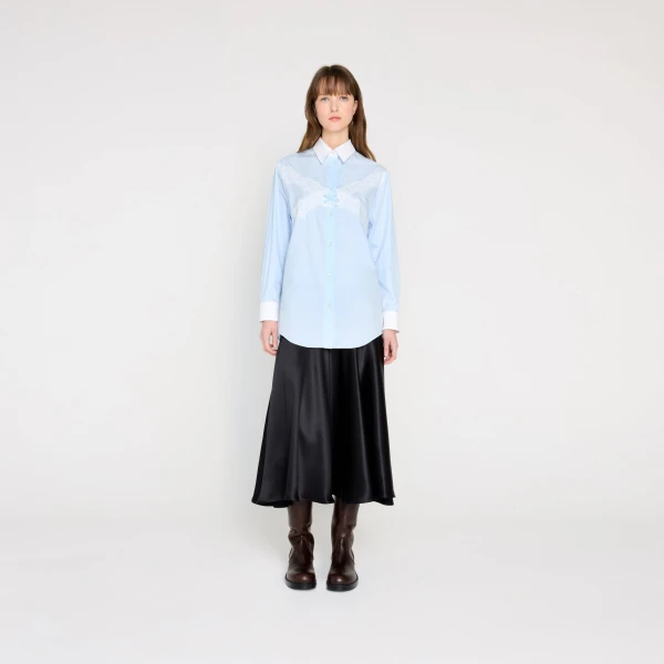 Viktor & Rolf Lace Shirt in Light Blue, view 6