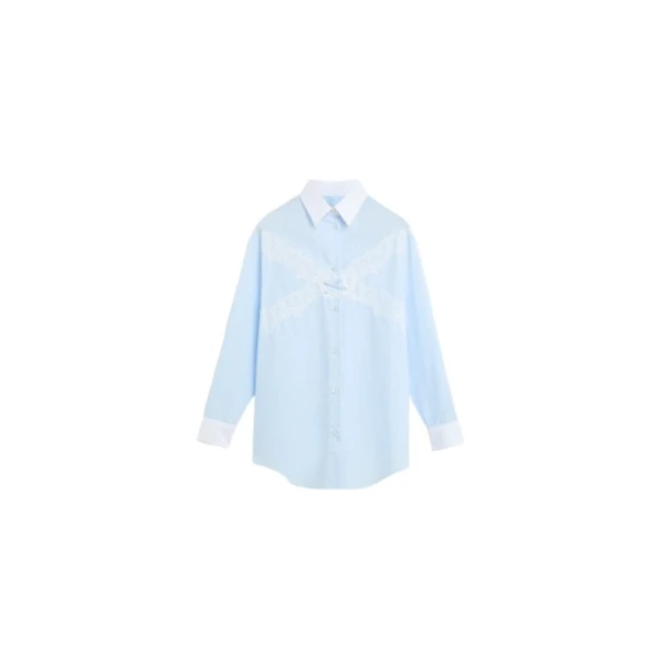 Viktor & Rolf Lace Shirt in Light Blue
