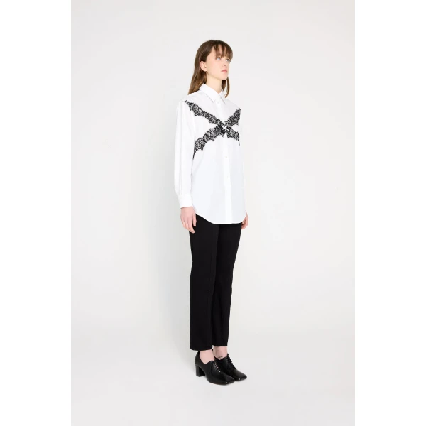 Viktor & Rolf Lace Shirt in White, view 4