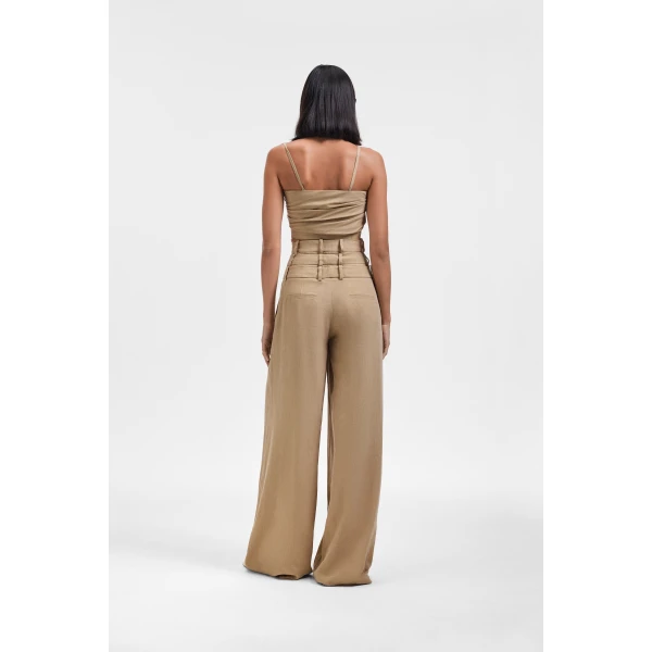 Viktor & Rolf Linen-Silk Blend Bralette in Beige, view 3