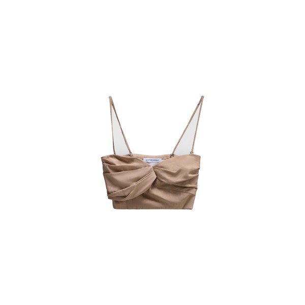 Viktor & Rolf Linen-Silk Blend Bralette in Beige