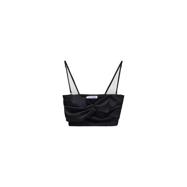 Viktor & Rolf Linen-Silk Blend Bralette in Black