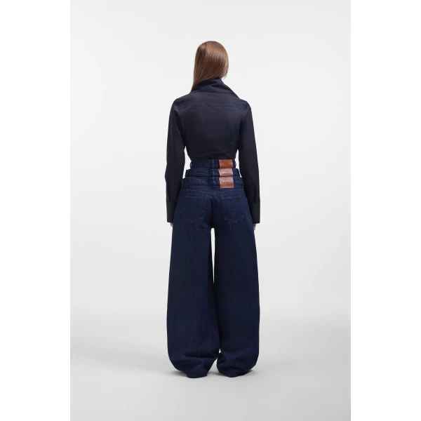 Viktor & Rolf Multi-Layered Collar Shirt in Black, view 3