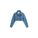 Viktor & Rolf Multi-Layered Cropped Denim Jacket in Blue