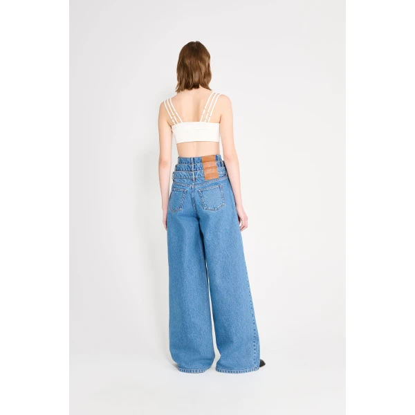 Viktor & Rolf Multi-Layered Denim Jeans in Blue, view 3