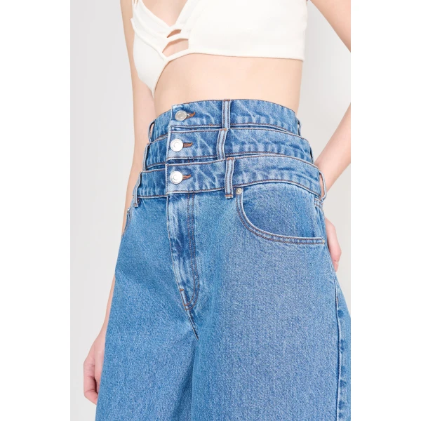 Viktor & Rolf Multi-Layered Denim Jeans in Blue, view 4