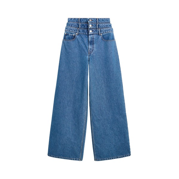 Viktor & Rolf Multi-Layered Denim Jeans in Blue