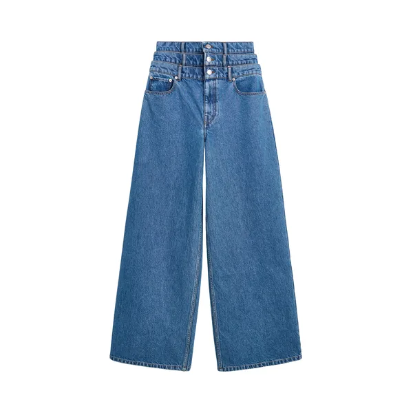 Viktor & Rolf Multi-Layered Denim Jeans in Blue