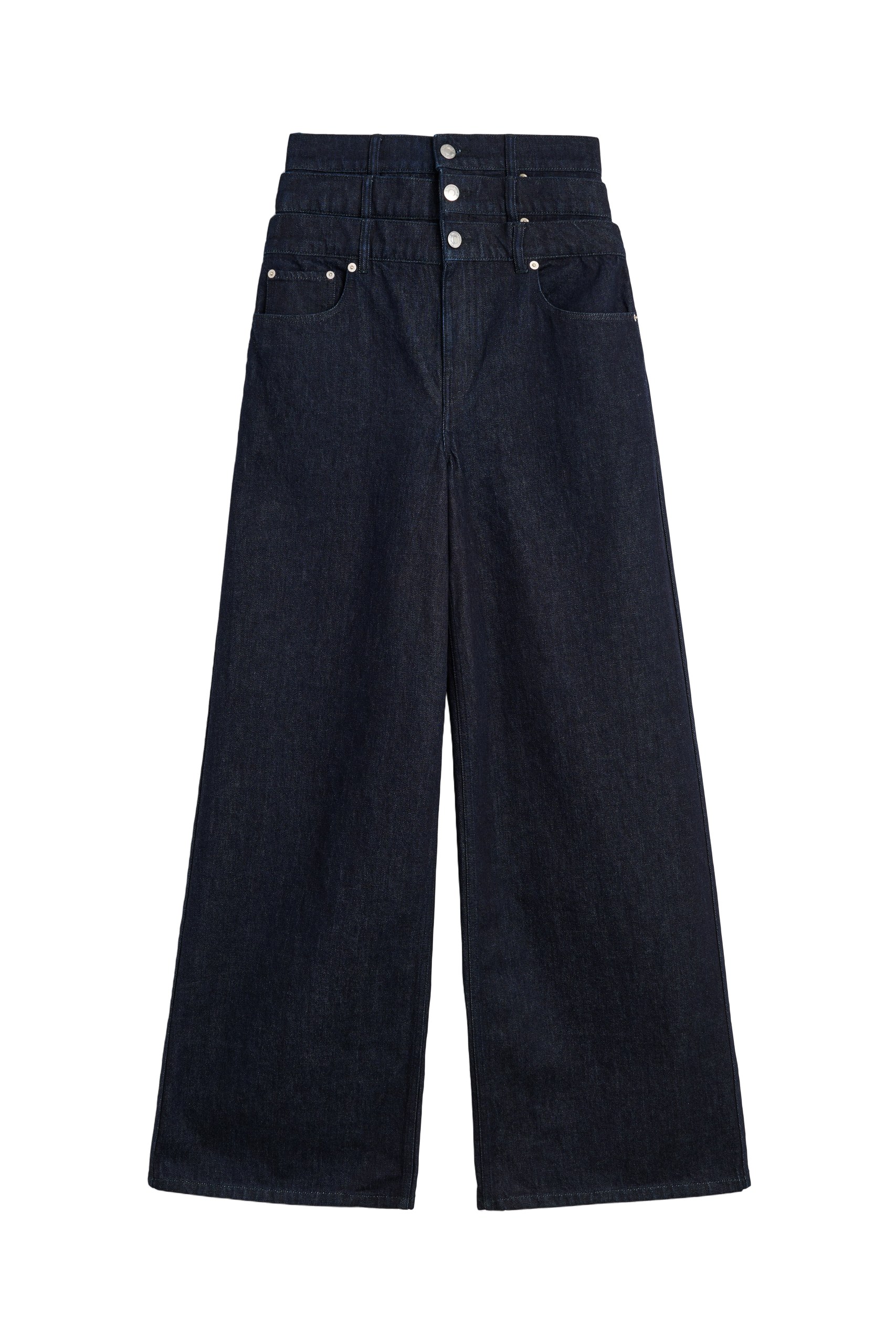 Viktor & Rolf Multi-Layered Denim Jeans in Dark Blue