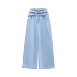 Viktor & Rolf Multi-Layered Denim Jeans in Light Blue