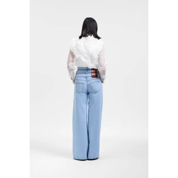 Viktor & Rolf Multi-Layered Denim Jeans in Light Blue, view 3