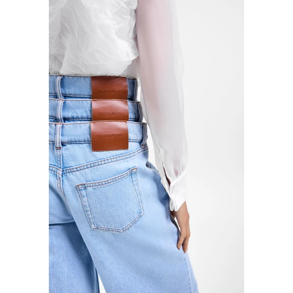 Viktor & Rolf Multi-Layered Denim Jeans in Light Blue, view 5