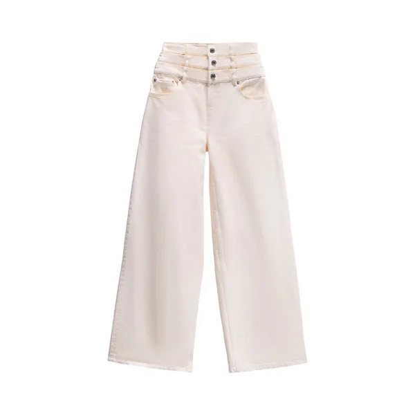 Viktor & Rolf Multi-Layered Denim Jeans in Off White